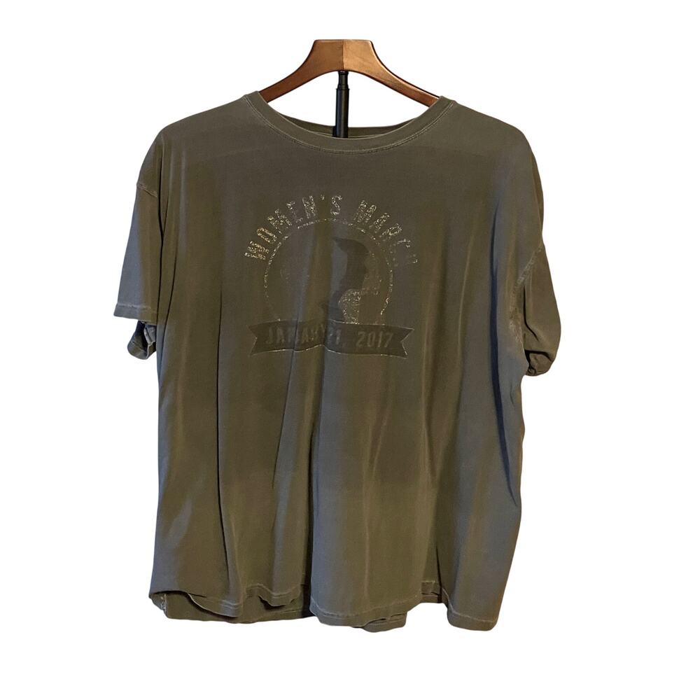 Women's March January 21, 2017, T-Shirt Olive Size XL